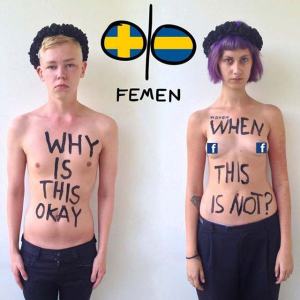 An image from FEMEN supporting free the nipple